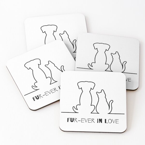 Item preview, Minimal Dog & Cat Lover Line Art – Pet Lover, Dog Lover Gift for Couple, Girlfriend, Boyfriend designed and sold by PuralunaCreations.