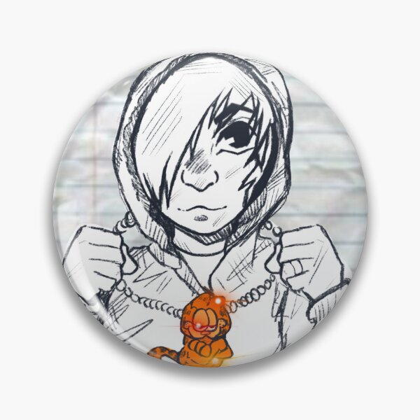 Artikelvorschau, Pete Wentz mit Garfield-Skizze Button entworfen und verkauft von SoStarving.