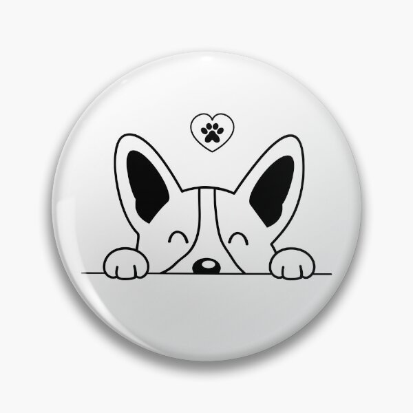Item preview, Cute Dog in Love Line Art – For Pet Lover, Dog Lover Gift for Couple, Girlfriend, Boyfriend designed and sold by PuralunaCreations.