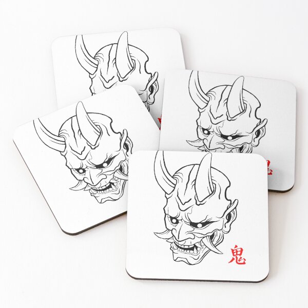 Item preview, Oni Mask (black on white) designed and sold by Nix-sart.