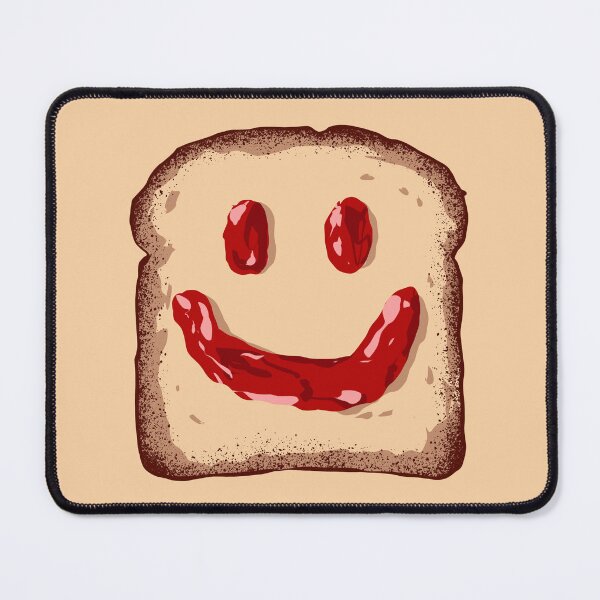 Item preview, Happy Face Strawberry Jam on Toast Slice designed and sold by FlashCraft Design.
