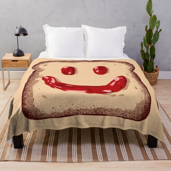 Item preview, Happy Face Strawberry Jam on Toast Slice designed and sold by FlashCraft Design.