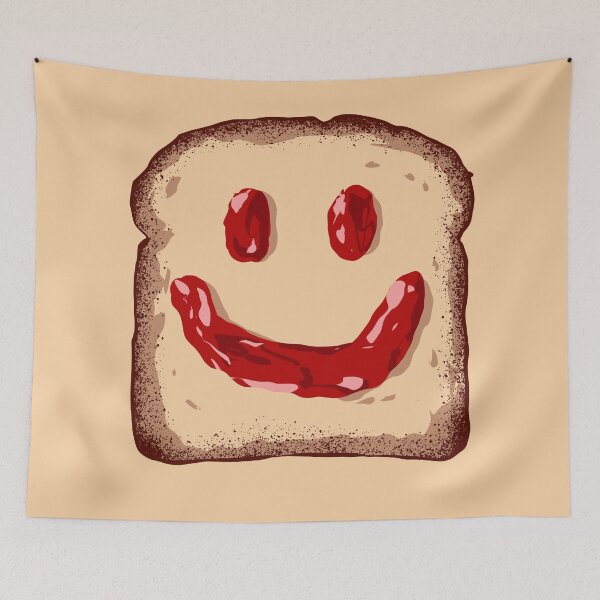 Item preview, Happy Face Strawberry Jam on Toast Slice designed and sold by FlashCraft Design.