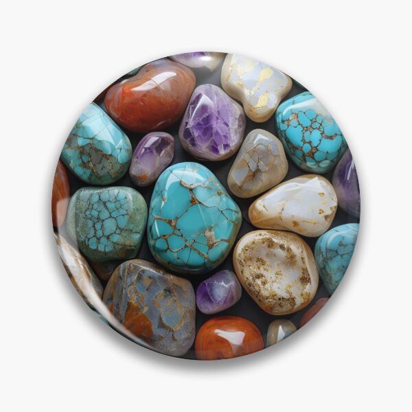 Item preview, Earthy Warm Gemstones, Natural Warm Stone Print designed and sold by PixelStoneDesign .