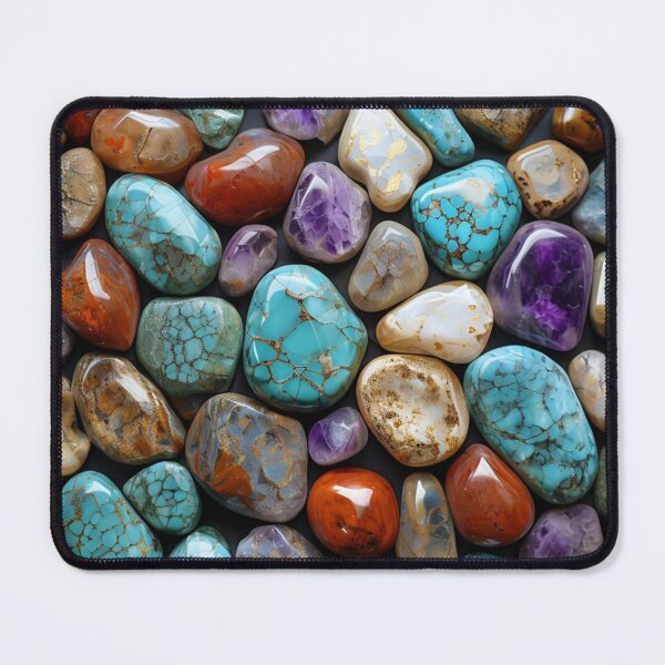 Item preview, Earthy Warm Gemstones, Natural Warm Stone Print designed and sold by PixelStoneDesign .