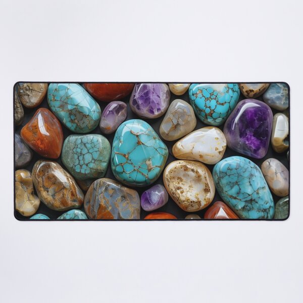 Item preview, Earthy Warm Gemstones, Natural Warm Stone Print designed and sold by PixelStoneDesign .