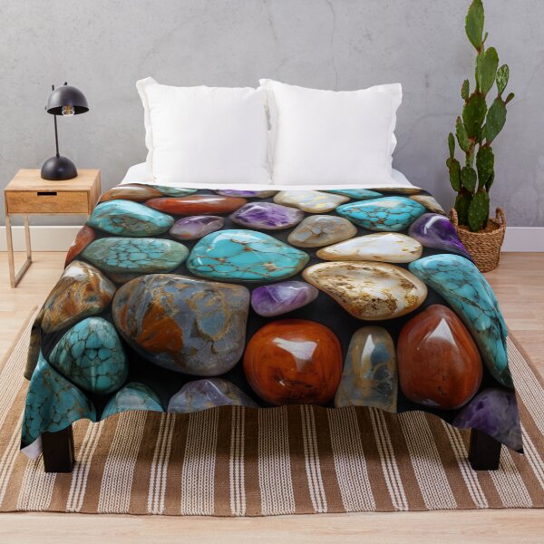 Item preview, Earthy Warm Gemstones, Natural Warm Stone Print designed and sold by PixelStoneDesign .