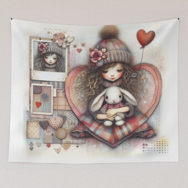 Item preview, Serene Greeting Warms the Hearts - Girl  designed and sold by Beyondnote-Art.