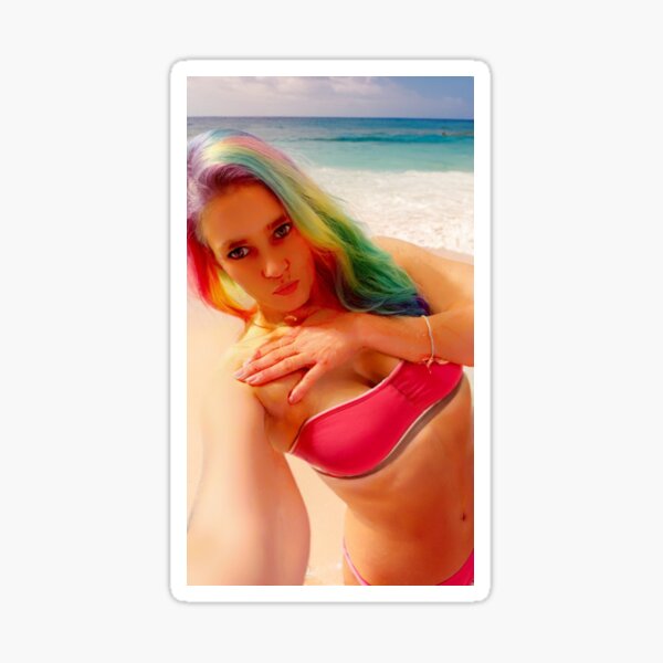 Zoey at the beach Sticker