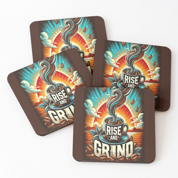 Item preview, Rise and Grind Coffee Art designed and sold by Design Delinquent.
