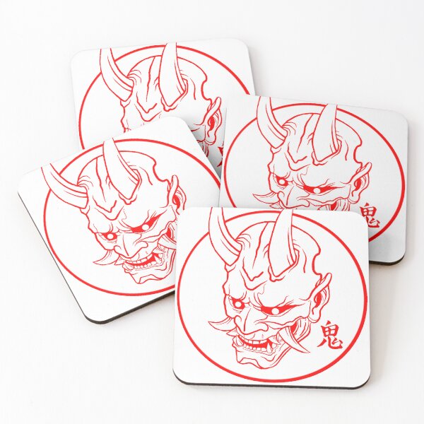 Item preview, Oni Mask (red on white) designed and sold by Nix-sart.