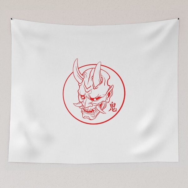 Item preview, Oni Mask (red on white) designed and sold by Nix-sart.