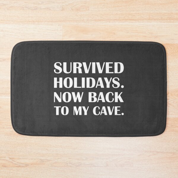 Item preview, Survived Holidays, Now Back to My Cave. / Introvert Joke Funny T-Shirt Label designed and sold by introvertvibes.