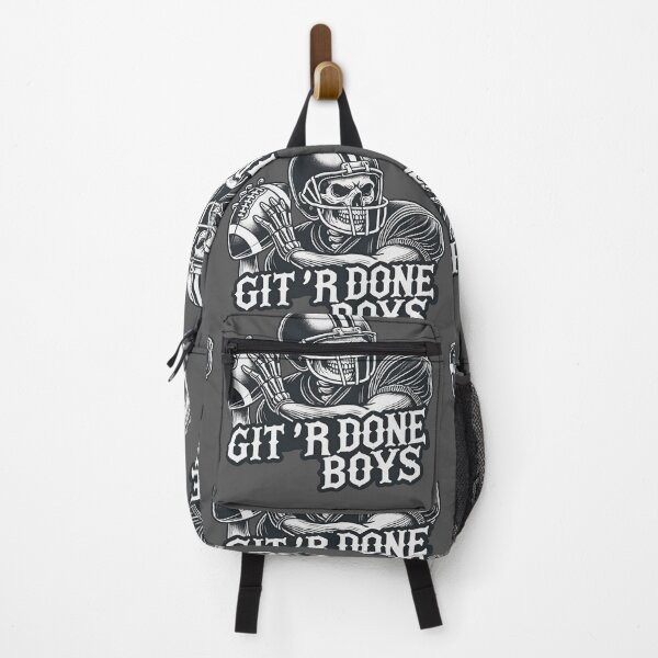 Item preview, Git 'R Done Boys Football Skeleton designed and sold by CreepyCornerArt.