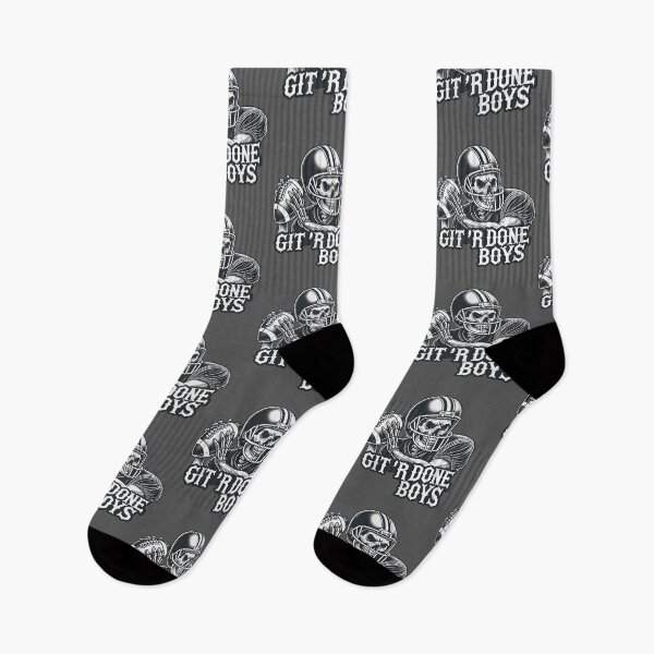 Item preview, Git 'R Done Boys Football Skeleton  designed and sold by CreepyCornerArt.
