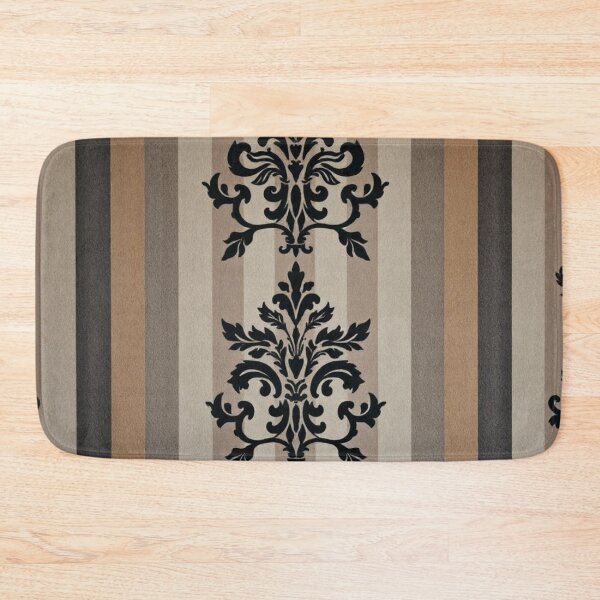 Item preview, Beige Stripes & Black Damask designed and sold by DesignsByPrnces.