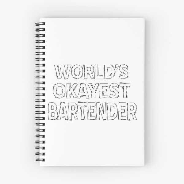 Item preview, worlds okayest Bartender Barmaid Barman Mixologists white designed and sold by ramwebroom.