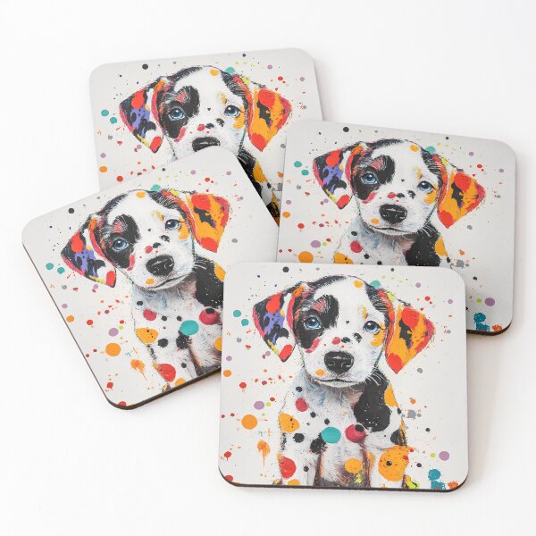 Item preview, Multicolored spots on a cute puppy designed and sold by NeonEdge.