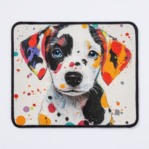 Item preview, Multicolored spots on a cute puppy designed and sold by NeonEdge.