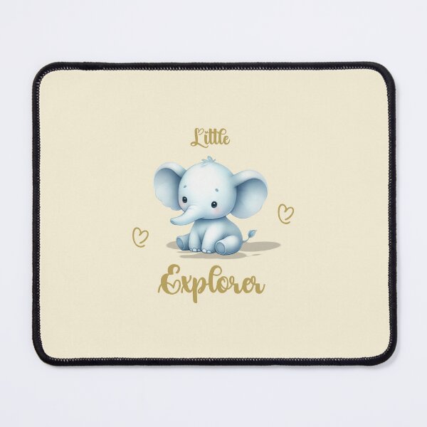 Item preview, Little Explorer – Adorable Blue Elephant, Unique designed and sold by villacreativa.