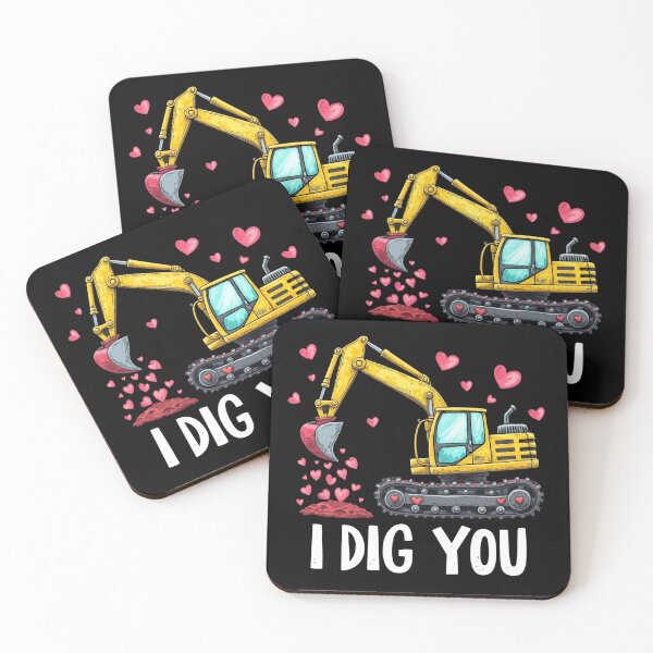 Item preview, Valentines Day Excavator Dig You Truck designed and sold by Blok45.