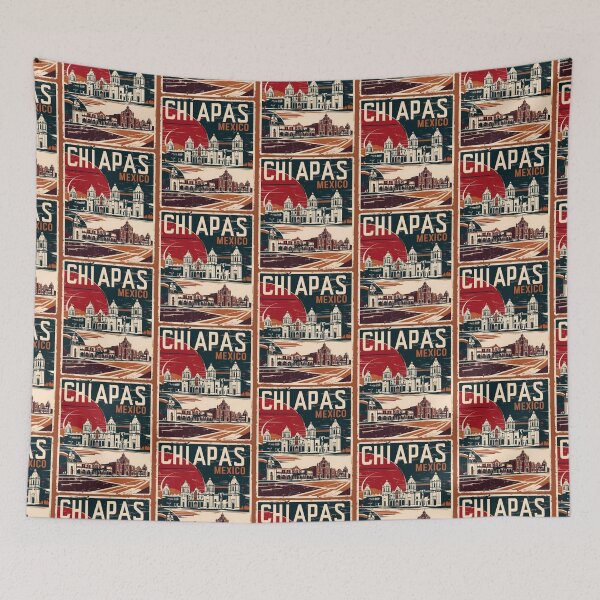 Item preview, Chiapas Mexico 1950s Vintage Travel Tourism Poster  designed and sold by TravelersGems.