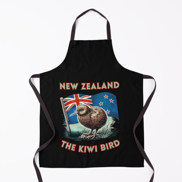 Item preview, Kiwi Bird with New Zealand Flag – Patriotic Wildlife Art designed and sold by Psycho-Crazy.