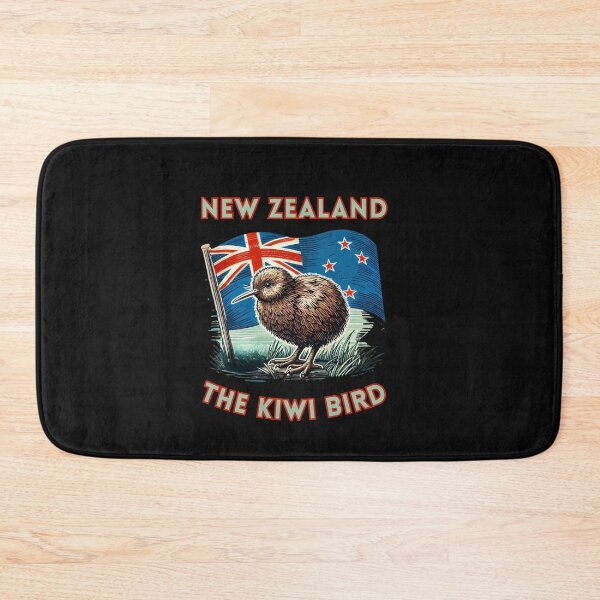Item preview, Kiwi Bird with New Zealand Flag – Patriotic Wildlife Art designed and sold by Psycho-Crazy.