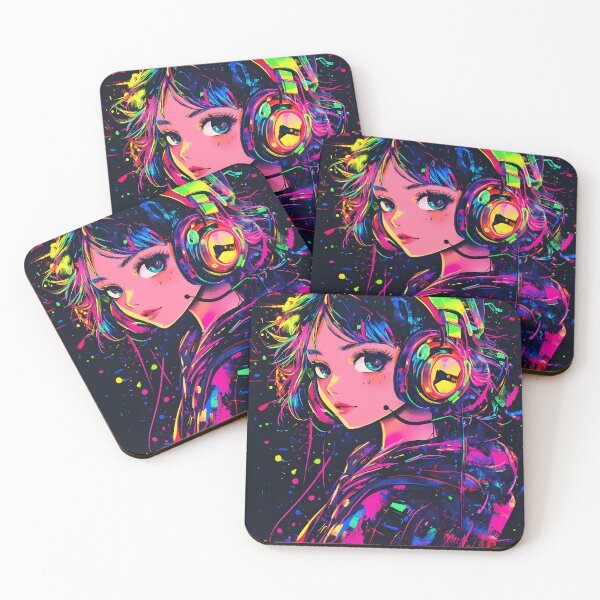 Item preview, Neon Anime Girl designed and sold by NeonEdge.