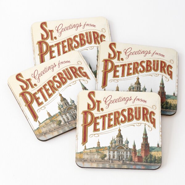 Item preview, St Petersburg Vintage Travel Retro Postcard Design designed and sold by TravelPostcardGems.