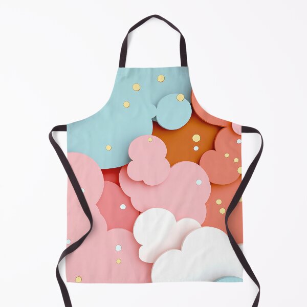 Aperçu de l'œuvre Illustration vectorielle de fond pastel nuage et points créée et vendue par GoldenTealArts.