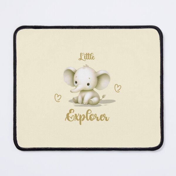 Item preview, Little Explorer – Adorable Golden Elephant, Unique designed and sold by villacreativa.