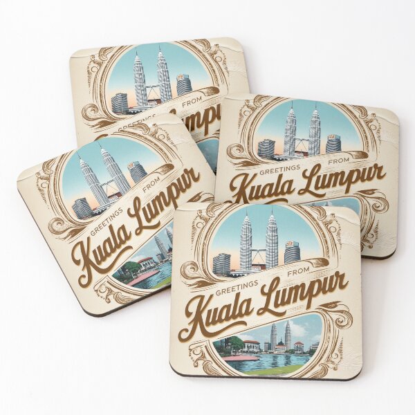 Item preview, Greetings from Kuala Lumpur Vintage Travel Retro Postcard Design designed and sold by TravelPostcardGems.