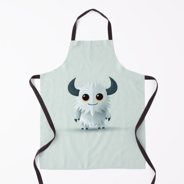 Item preview, Cute White Monster Illustration with Black Horns designed and sold by GoldenTealArts.