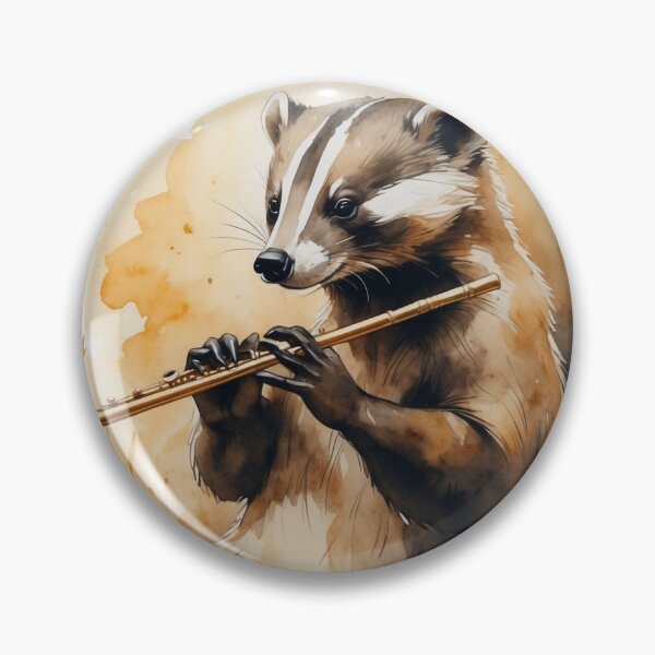 Item preview, Flautist Badger designed and sold by QuidNimbus.