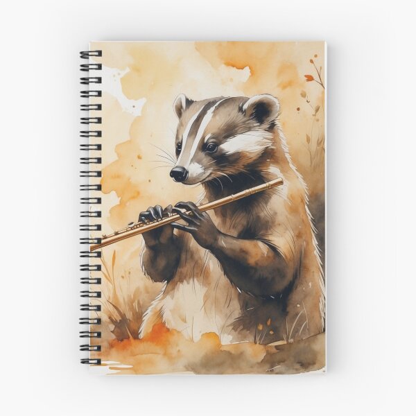 Item preview, Flautist Badger designed and sold by QuidNimbus.