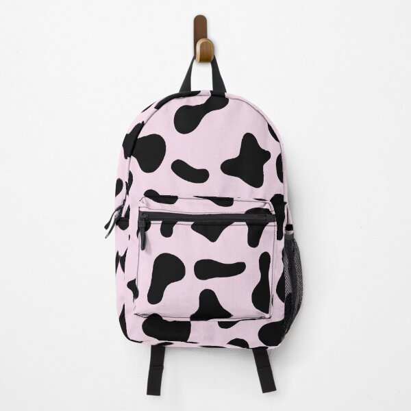 Aperçu de l'œuvre Motif vache noire sur vache rose | Motif vache Holstein créée et vendue par PatternPen.
