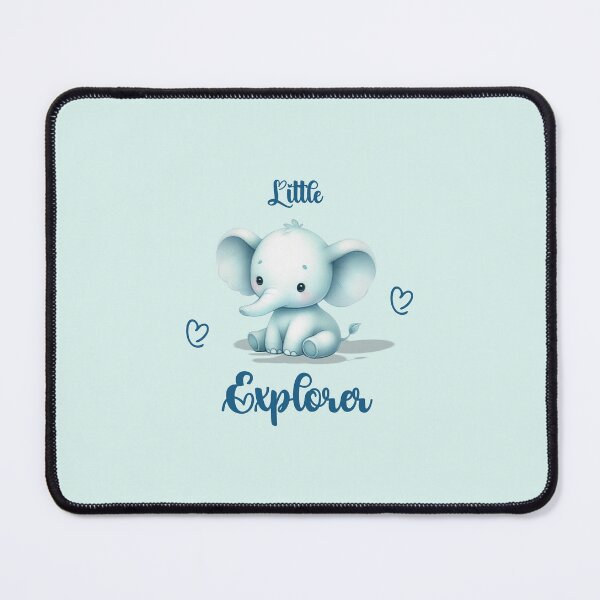 Item preview, Little Explorer – Adorable Turquoise Elephant, Unique designed and sold by villacreativa.