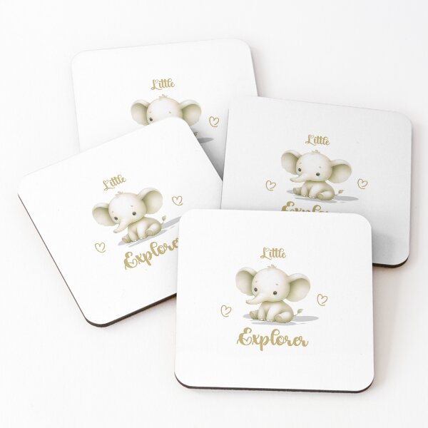 Item preview, Little Explorer – Adorable Golden Elephant, Unique designed and sold by villacreativa.