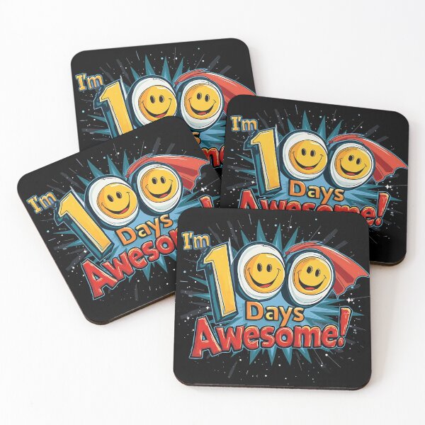 Item preview, I’m 100 Days Awesome Smiley Superhero Design designed and sold by Vago.