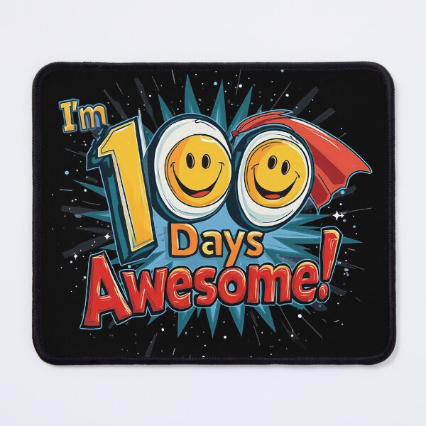 Item preview, I’m 100 Days Awesome Smiley Superhero Design designed and sold by Vago.