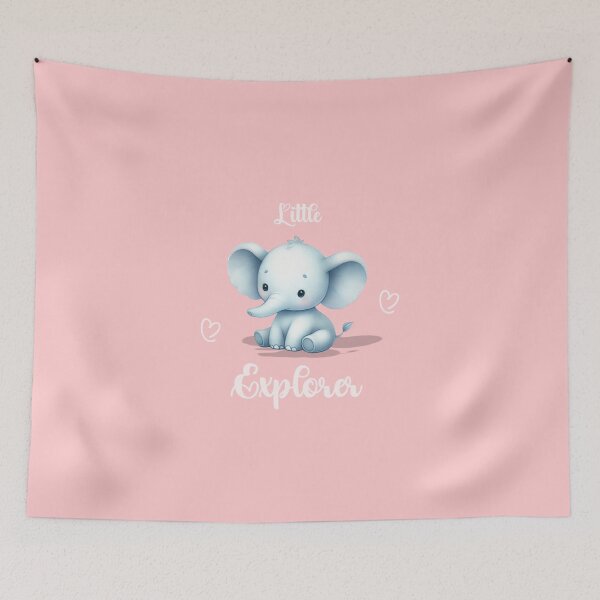 Item preview, Little Explorer – Adorable Blue Elephant, Unique designed and sold by villacreativa.