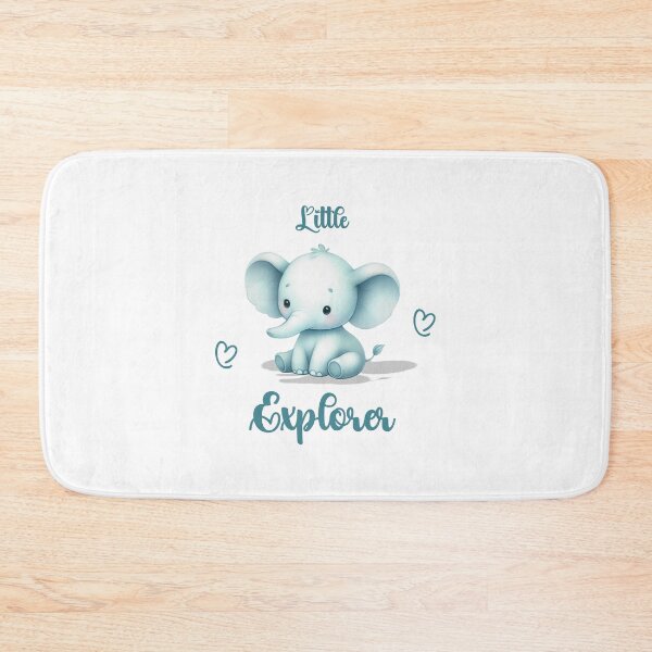 Item preview, Little Explorer – Adorable Turquoise Elephant, Unique designed and sold by villacreativa.