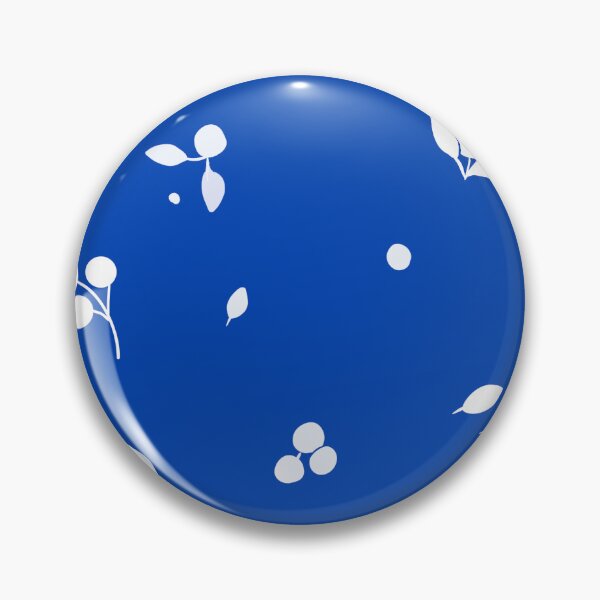 Aperçu de l'œuvre Motif minimaliste de fleurs de myrtille (thème bleu et blanc) créée et vendue par beccainskeep.
