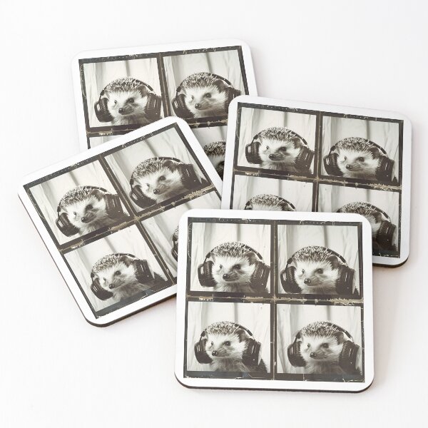 Item preview, Hedgehog Wearing Headphones Funny Hedgie Photobooth designed and sold by RockFireMerch.