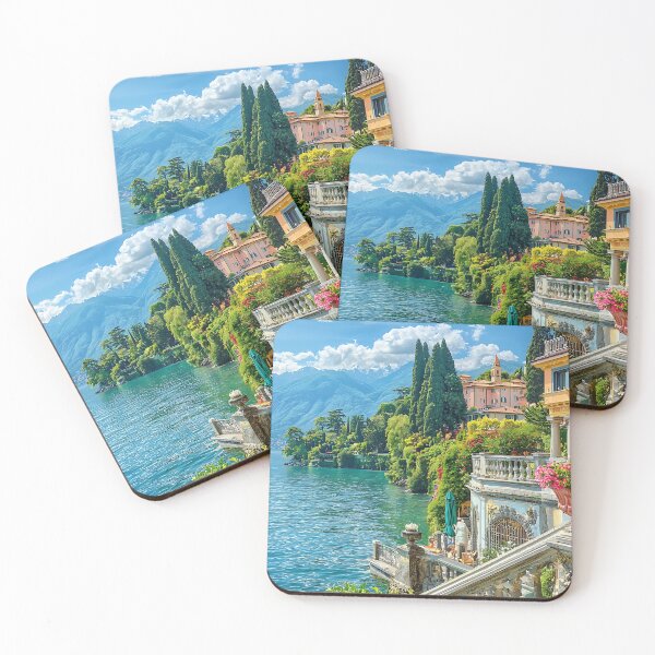 Item preview, Lakeside Villa on Lake Como with Summer Vibes designed and sold by daila70.