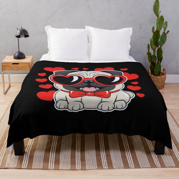 Item preview, Pug Sunglasses Valentine Cute Dog - Dog Lovers designed and sold by luannsemmsobre.