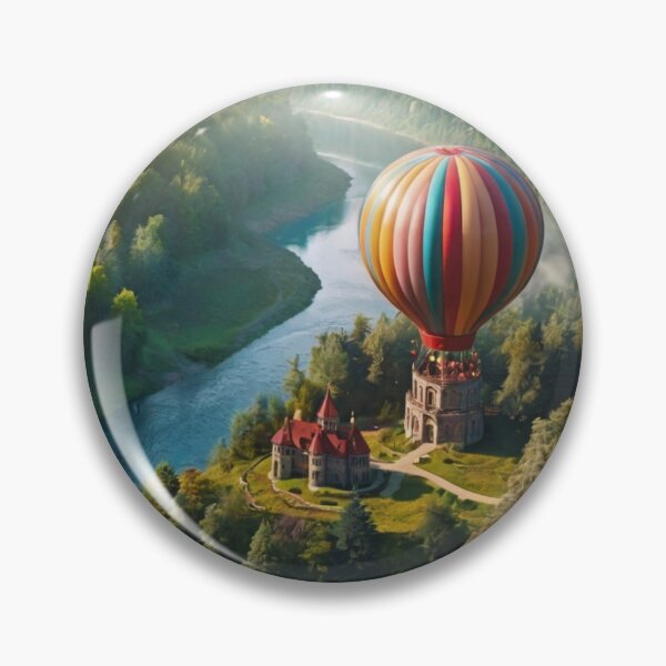 Item preview, Skybound Castle: Magical Airship Over River Valleys designed and sold by BlareBlare.