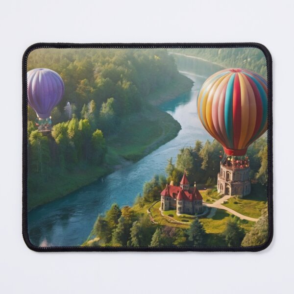 Item preview, Skybound Castle: Magical Airship Over River Valleys designed and sold by BlareBlare.