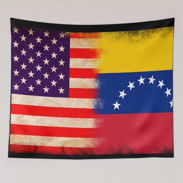 Item preview, US Flag and Venezuela Flag Pride Wear Design designed and sold by LovelyHappyGift.
